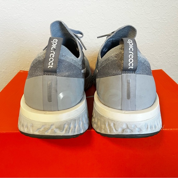 Nike Epic React Flyknit Wolf Grey Men’s Size 11.5 - Picture 3 of 7